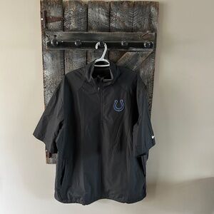 Men's Nike Colts Football Light Weight Half Zipper Short Sleeve Jacket